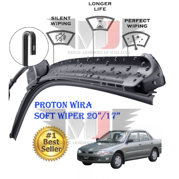 Proton Wira 100?r Wiper Soft Rubber Wipers Blade Compatible With All U ...