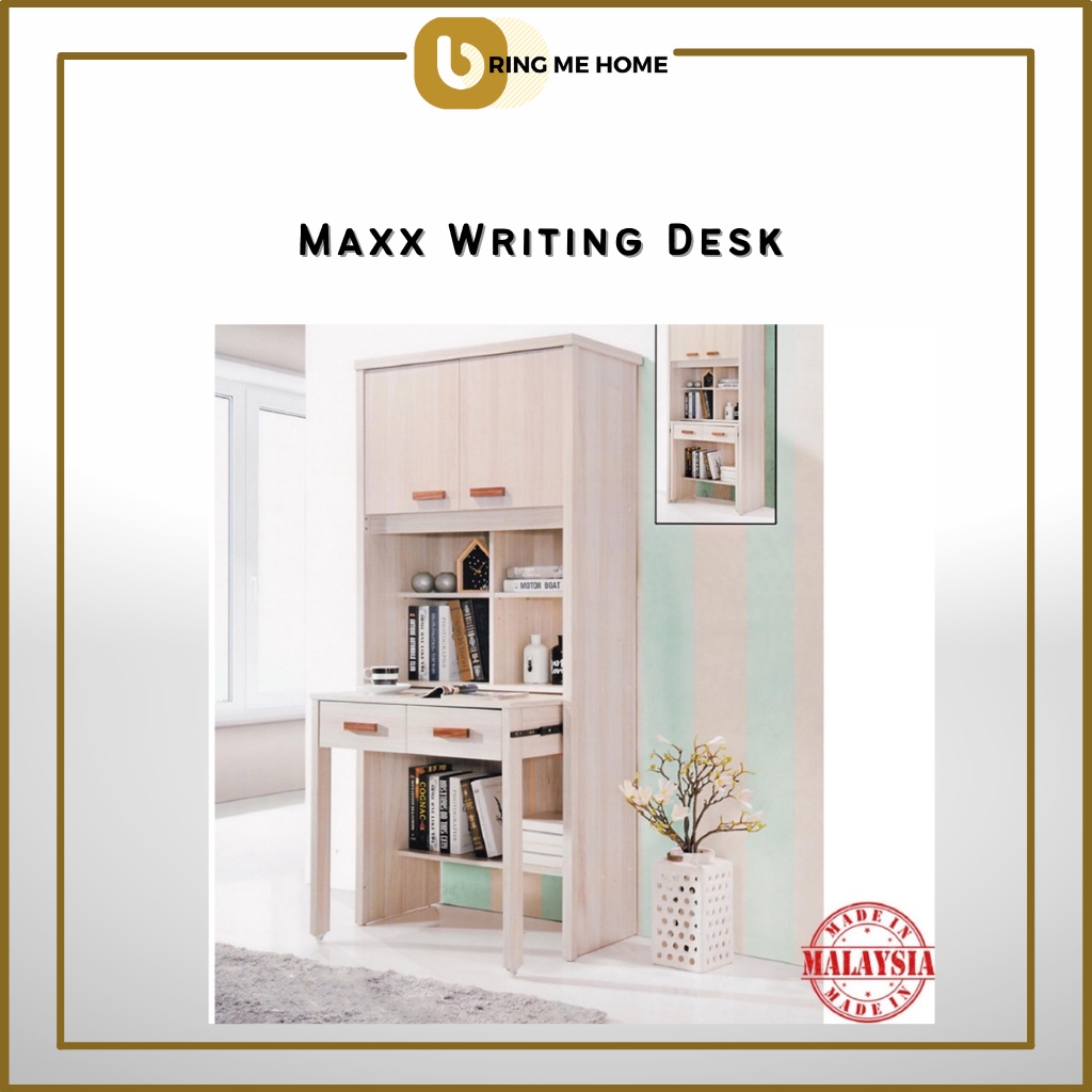 BMH MAXX Modern Study Table With Bookshelf Rack Study Desk Writing ...