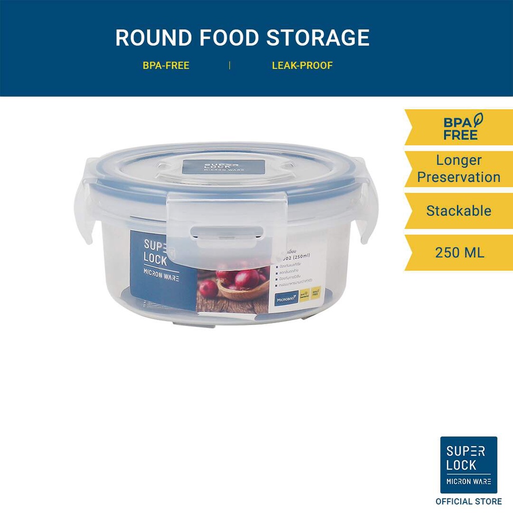 Superlock Premium Antibacterial Multipurpose BPAFree Airtight Round