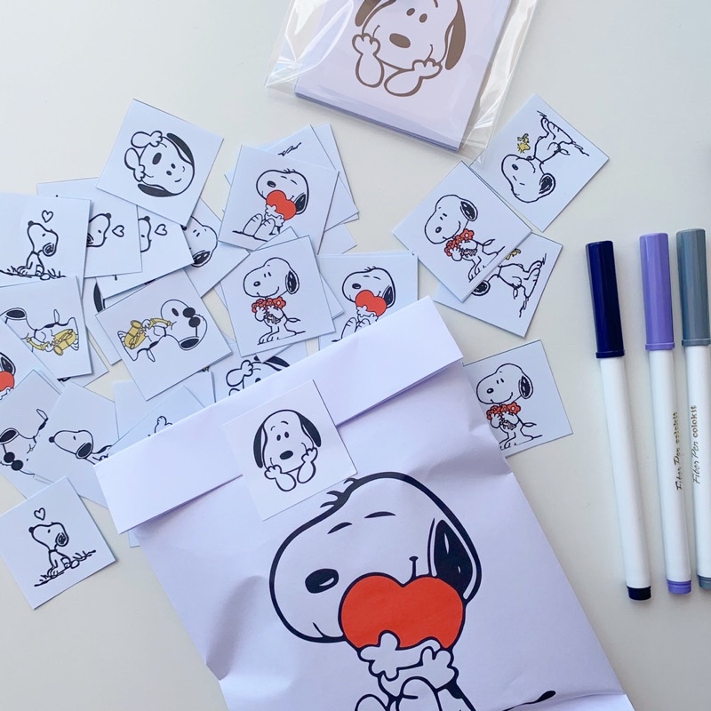 Set of 35 cartoon stickers to seal gift wrapping and packaging | Shopee ...