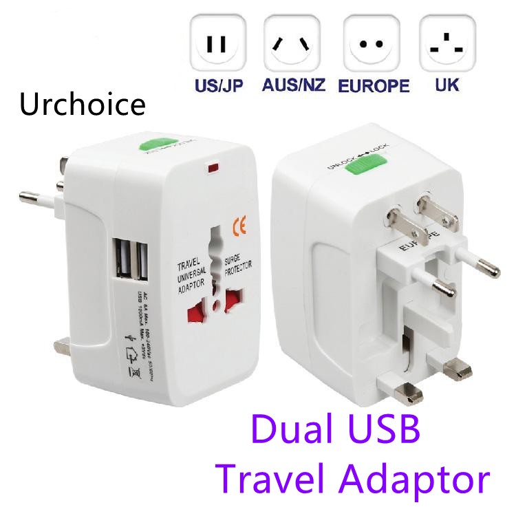 Ready Stock Dual Usb Universal Travel Adaptor Charger Adapter