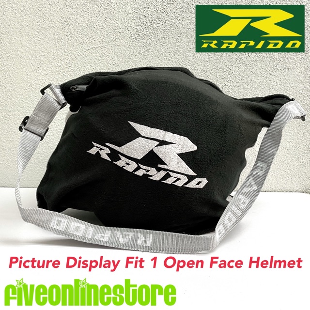 aEXH Rapido Pouch Helmet Sling Bag with Zip Fit Open Face Helmet Shoulder Carry Ready Stock