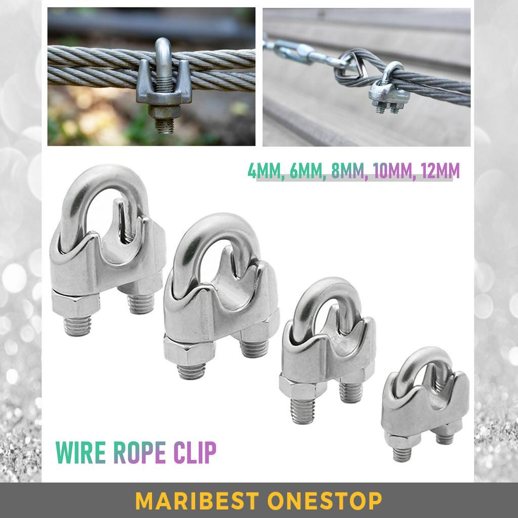 304 STAINLESS STEEL WIRE ROPE CLIP U-BOLT CLAMP CLIP FOR CLAMPING THE ...