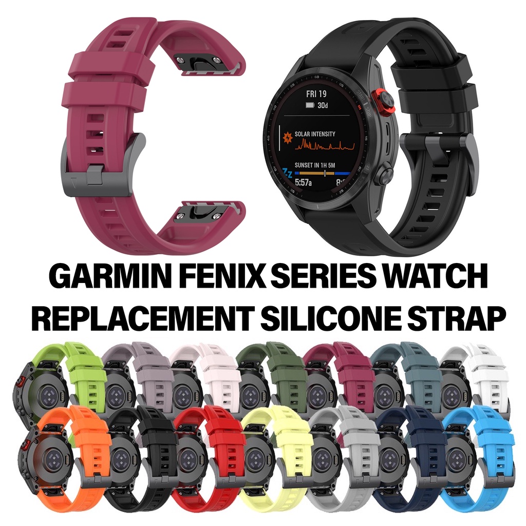GARMIN WATCH STRAP REPLACEMENT SOFT SILICONE Fenix 5 6 7 instinct