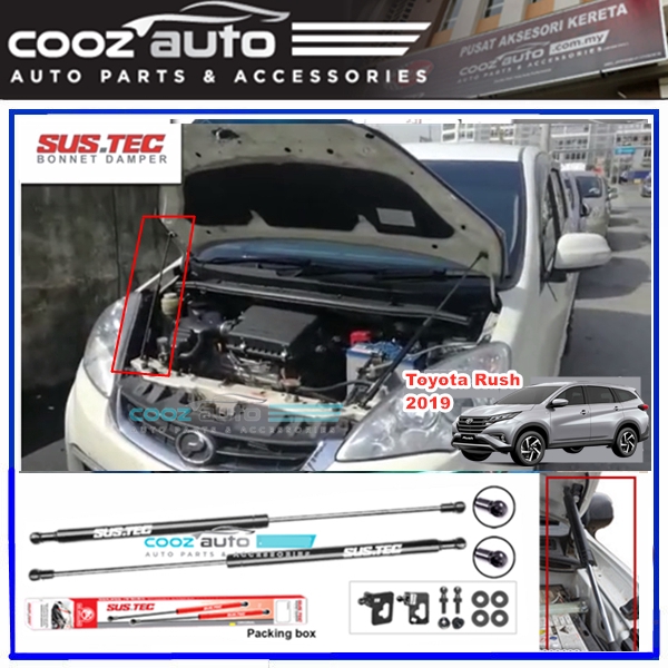 Toyota Rush 2019 Sustec Front Hood Damper Bonnet Gas Lifter TWIN STRUT ...