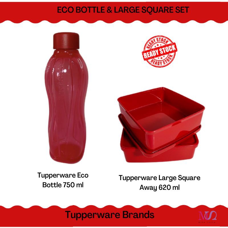 🔥READY STOCK🔥 ORIGINAL LUNCH BOX TUPPERWARE SET WITH ECO BOTTLE