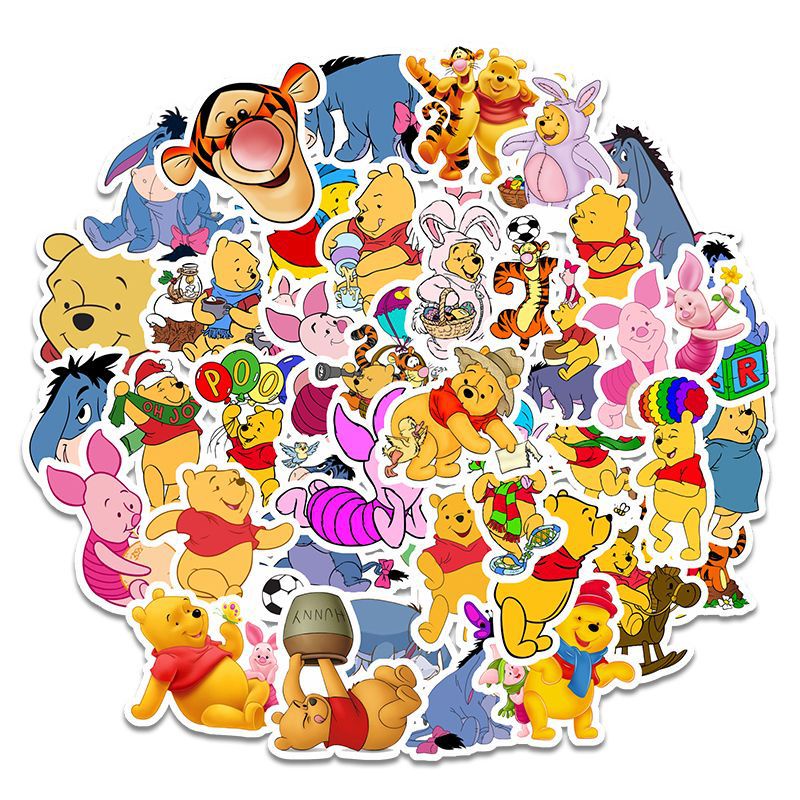 Winnie-the-Pooh Sticker Pooh Bear 40 Keping Stiker Kids Waterproof Art ...
