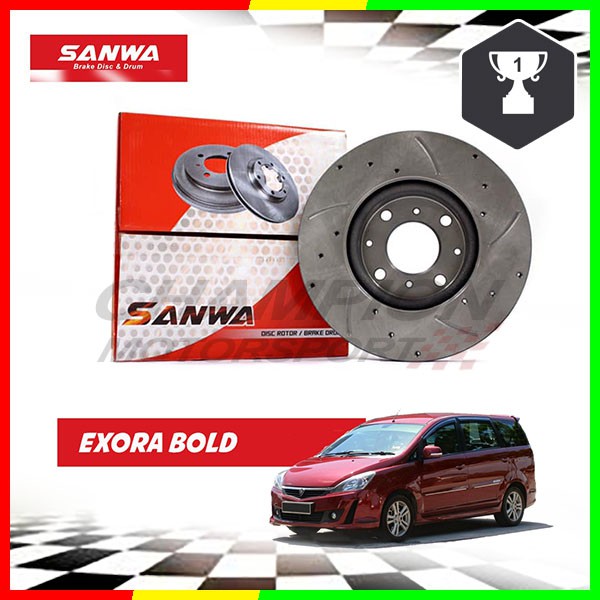 SANWA Proton Exora Bold CFE Turbo Cross Drilled Slotted Disc Rotor ...