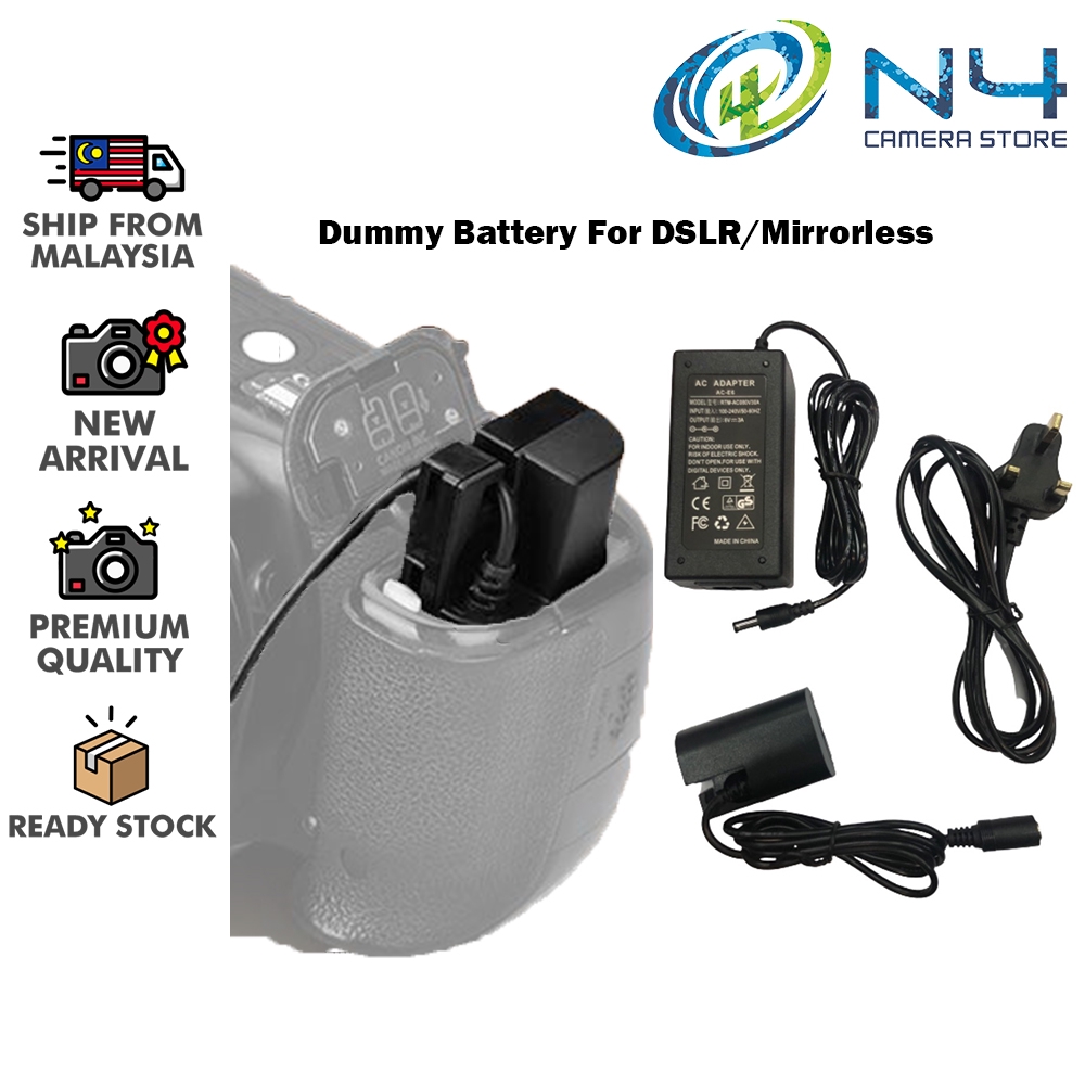 Power Adapter Dummy Battery for DSLR/Mirrorless Camera SONY NPFZ100,NPFW50/CANON LPE12,LPE6