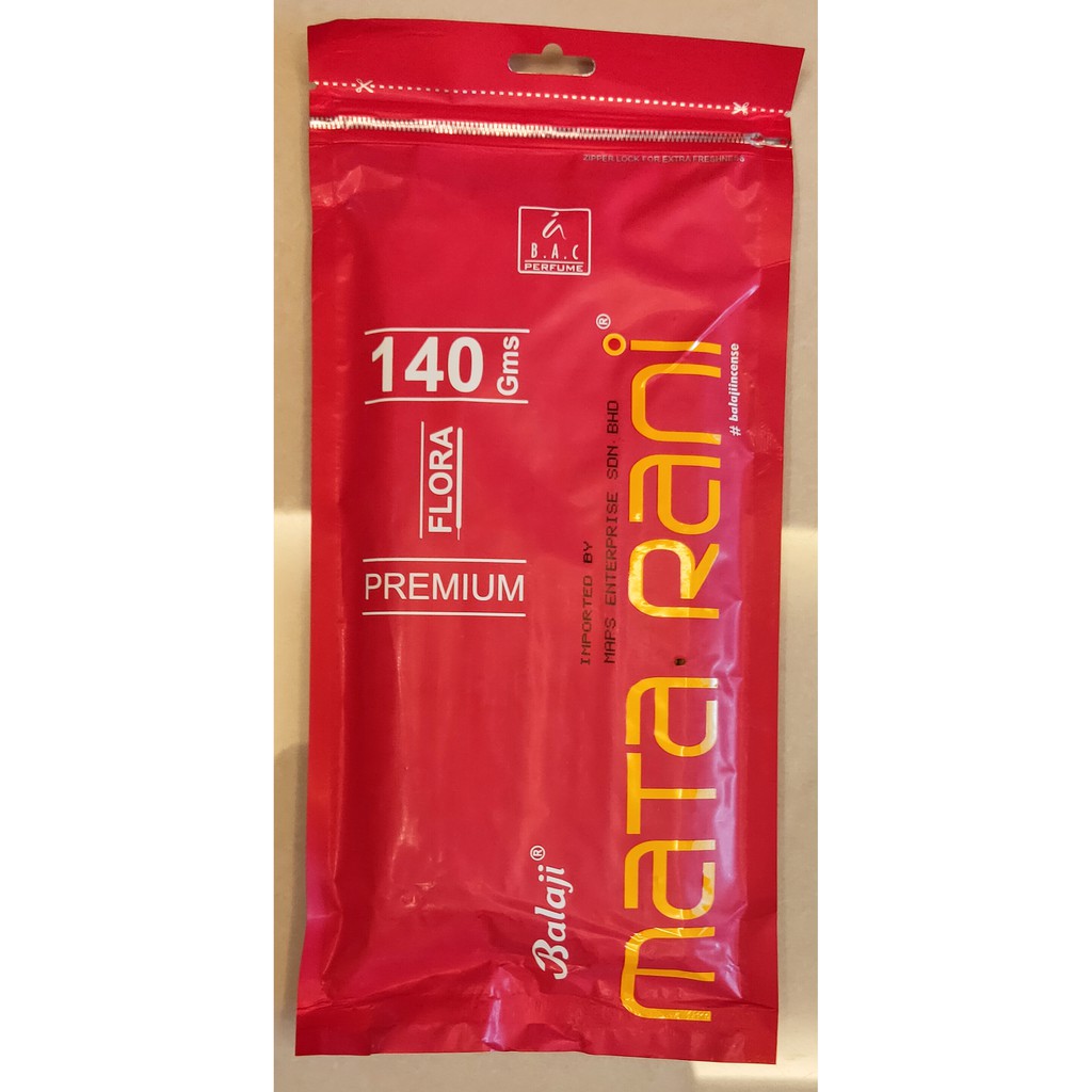 Agarbatti Balaji Mata Rani Incense Stick (140gms) Zipper Pack