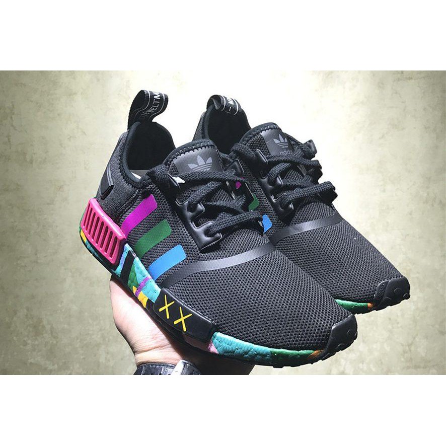 Kaws x Adidas NMD R1 Custom Black Colorful