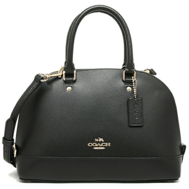 COACH Mini Sierra Satchel in Crossgrain Leather Black F37217