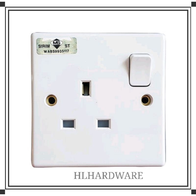 [100ORIGINAL] UMS 13A Switch Socket 3 Pin Wall Socket with SIRIM