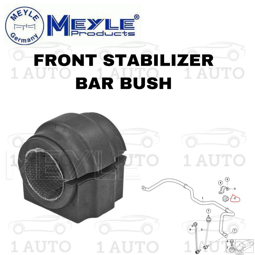 MEYLE GERMANY FRONT STABILIZER BAR BUSH MINI COOPER R50 R52 R53 COOPER ...