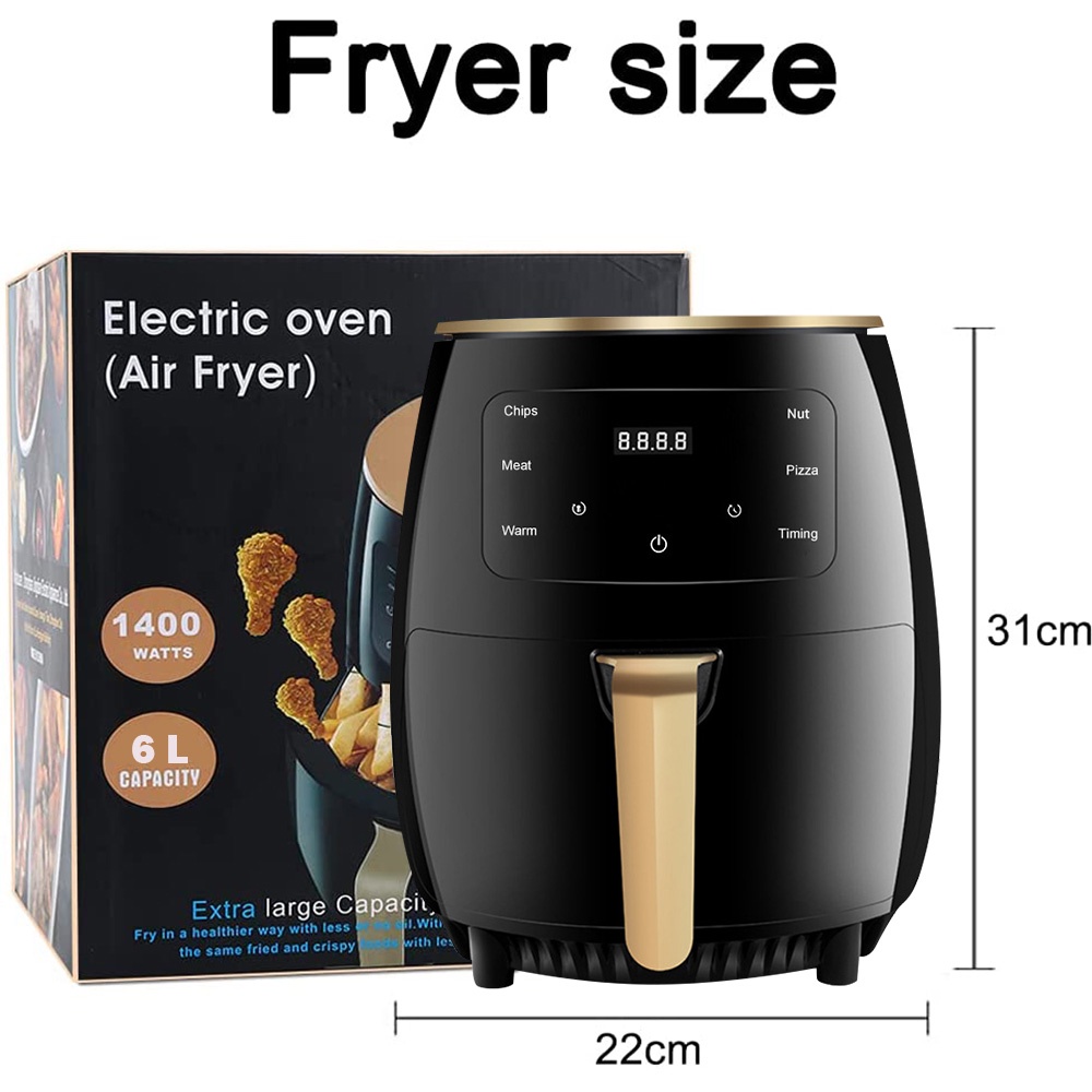 ELPIS Smart Air Fryer 4L Oven without Oil Digital Control