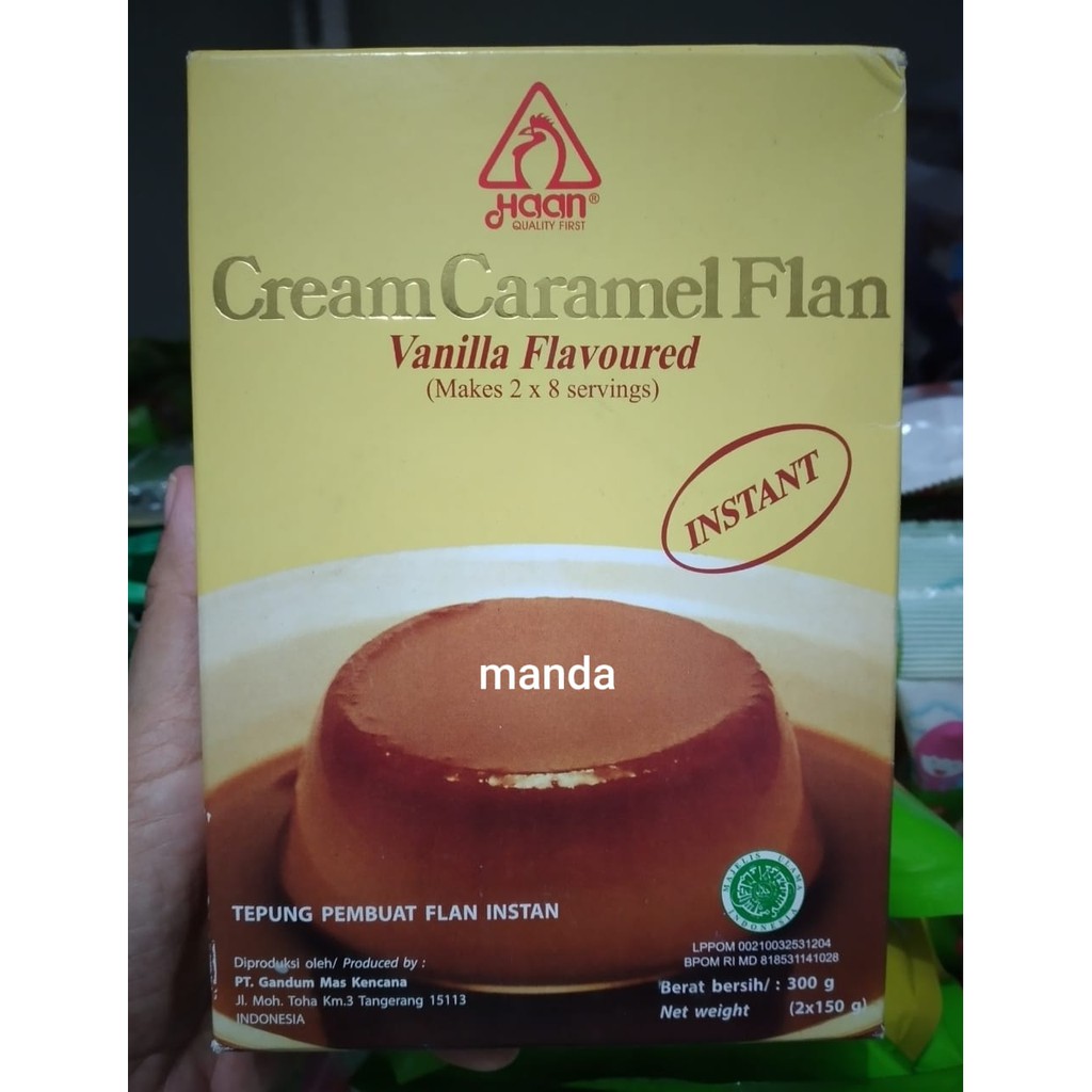 Haan Cream Caramel Flan Vanilla instant flan flour 300 grams | Shopee ...