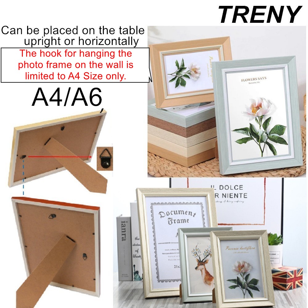 Treny 513 Series Photo A4 Certificate Frame   Picture Photo Frame A6 