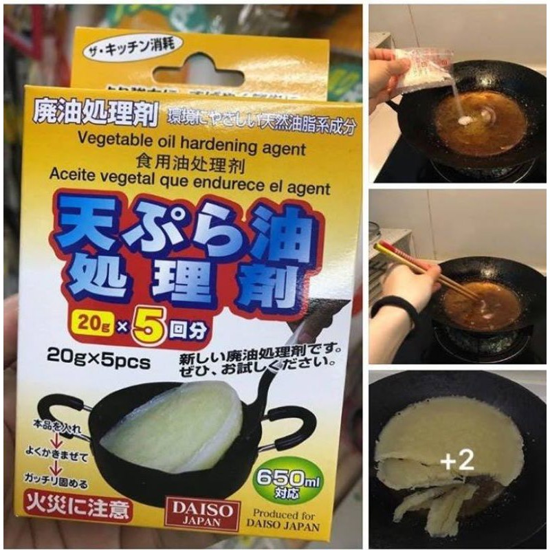Pembeku Minyak Masak Pengeras Minyak Masak Daiso Cooking Oil Hardener