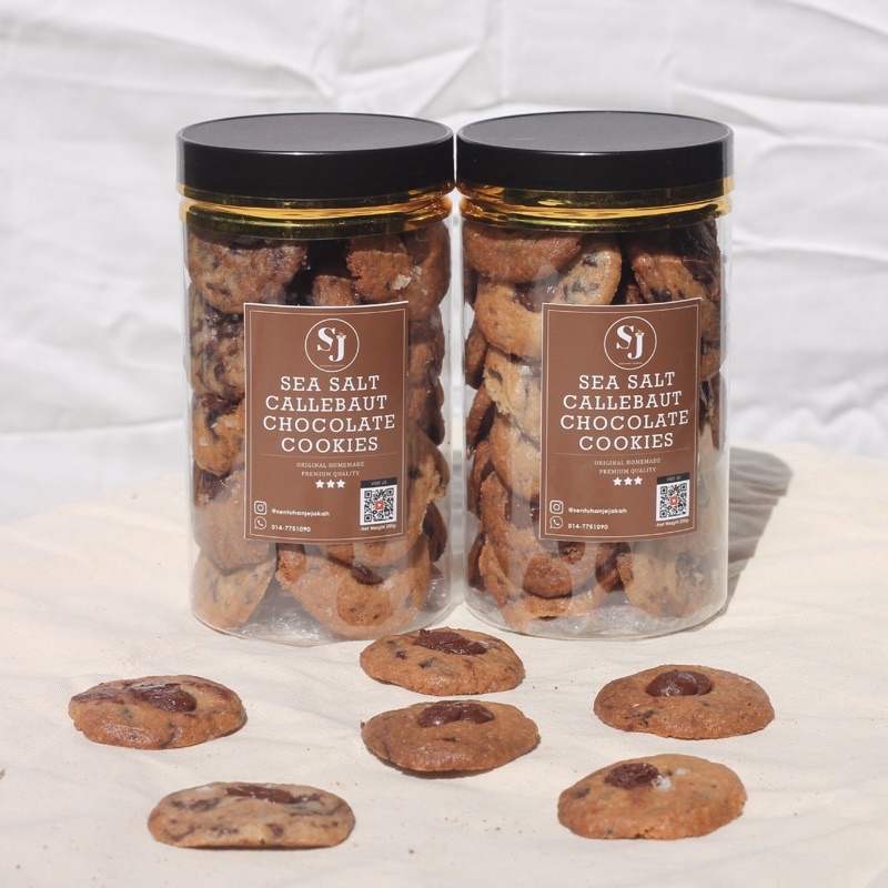 [FRESHLY BAKED] Sea Salt Callebaut Cookies Chocolate Chips Cookies Sea Salt Cookies Crunchy