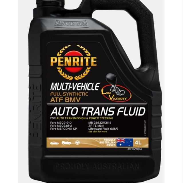 Low Viscosity Synthetic Multi-Vehicle Automatic Transmission Fluid