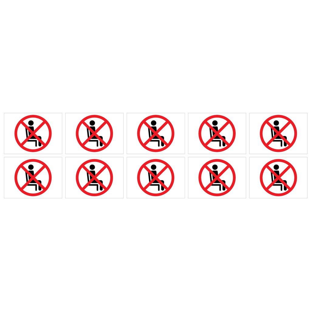 pack of 10 table seating sticker label social distancing spacing ...