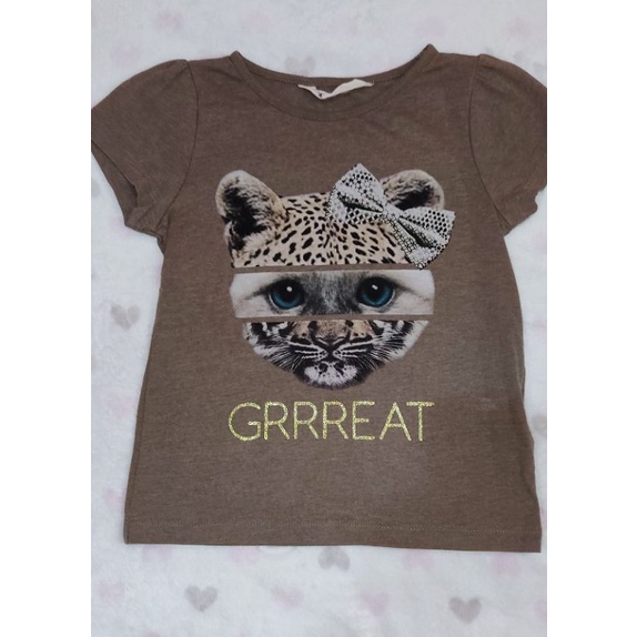 H M CAT LEOPARD KIDS GIRL SHIRT Shopee Malaysia