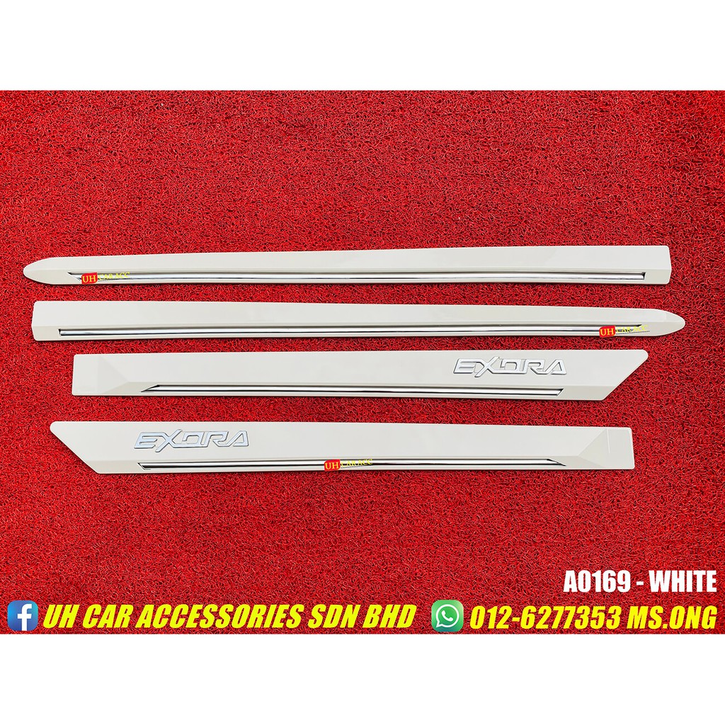 Proton Exora Door Side Line Moulding With Chrome & Word & Paint [READY