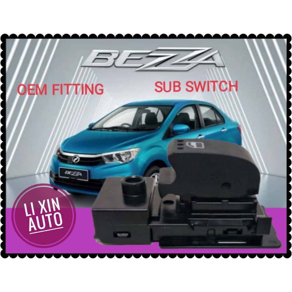 PERODUA BEZZA,ARUZ POWER WINDOW SUB SWITCH 5 PIN OEM FITTING | Shopee ...