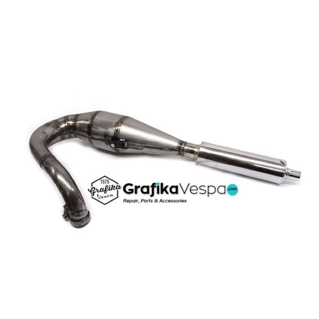 Vespa racing rizz Exhaust Exhaust Exhaust Left crome | Shopee Malaysia