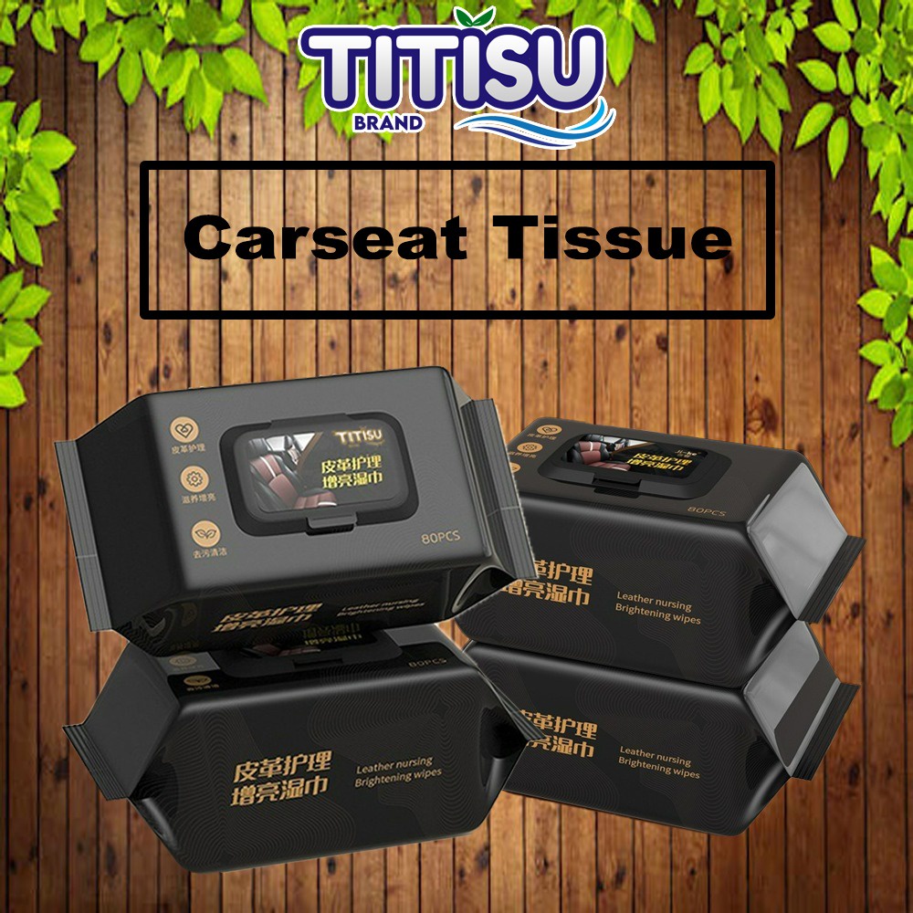 🧻 [80pcs] Car Seat Leather Wipes Car Maintenance Wipes Quick Cleaning