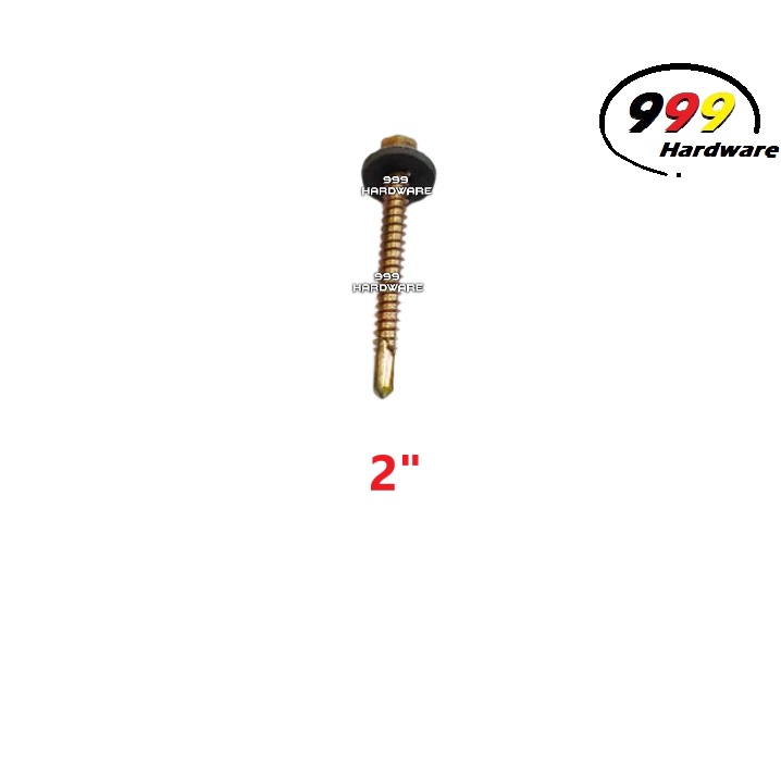 999 [10pc] Self Drilling Screw With Washer 天面罗丝 Awning Screw Zinc