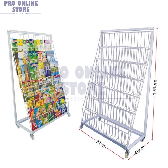 6 Level Book Rack (Display Rack) | Shopee Malaysia