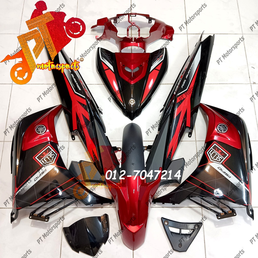 Yamaha LC 135 V7 Cover Set Red Pnp V4 V5 V6 V7 RM7 Drmk Red Exciter 87 ...