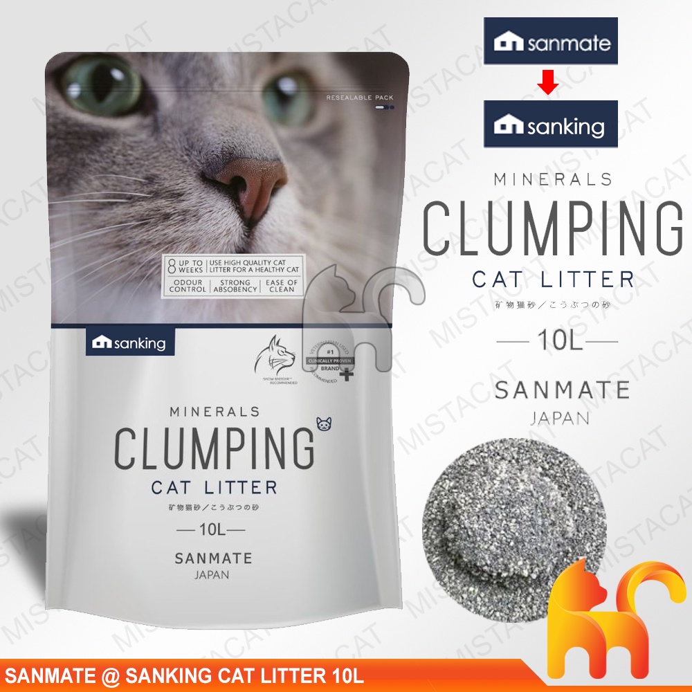 Sanking Sanmate Cat Litter 10L Carbon Mineral Cat Litter