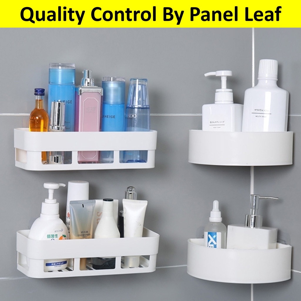 🔥Ready Stock🔥 Bathroom Rack White Super Glue Kitchen Corner Storage ...