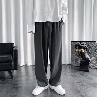 M-5XL READY STOCK Seluar Lelaki Pants Men Casual Pant Straight Cut Pants  Long Pants Loose Korean Slack Pants Men S Clothing black 【M】45kg-53kg
