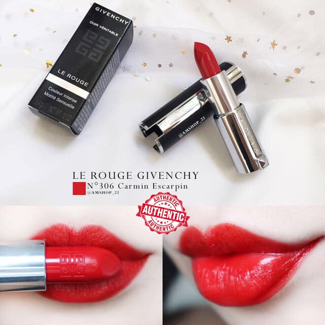 Givenchy 306 Le Rouge Carmin Escarpin Bright Red Lipstick Shopee Malaysia