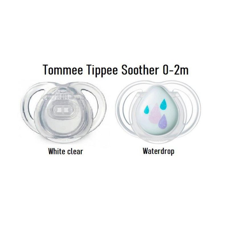 Tommee Tippee Soother (02m)/ [white clearwith cover] [water dropno