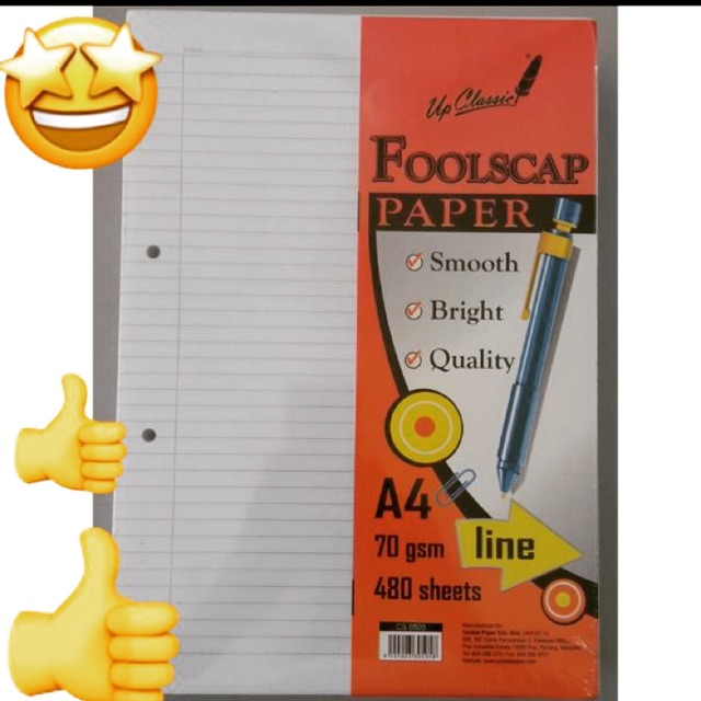 A4 480’s 70GSM Foolscap Paper / Fullscap Paper / Kertas Kajang / 480 ...