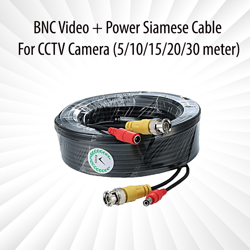 CCTV Camera Video / Power Cable c/w BNC & DC Power Connector 5/10/15