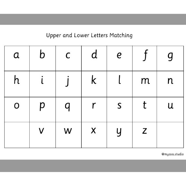 [PDF ONLY] Printable Uppercase and Lowercase Letters Matching ...