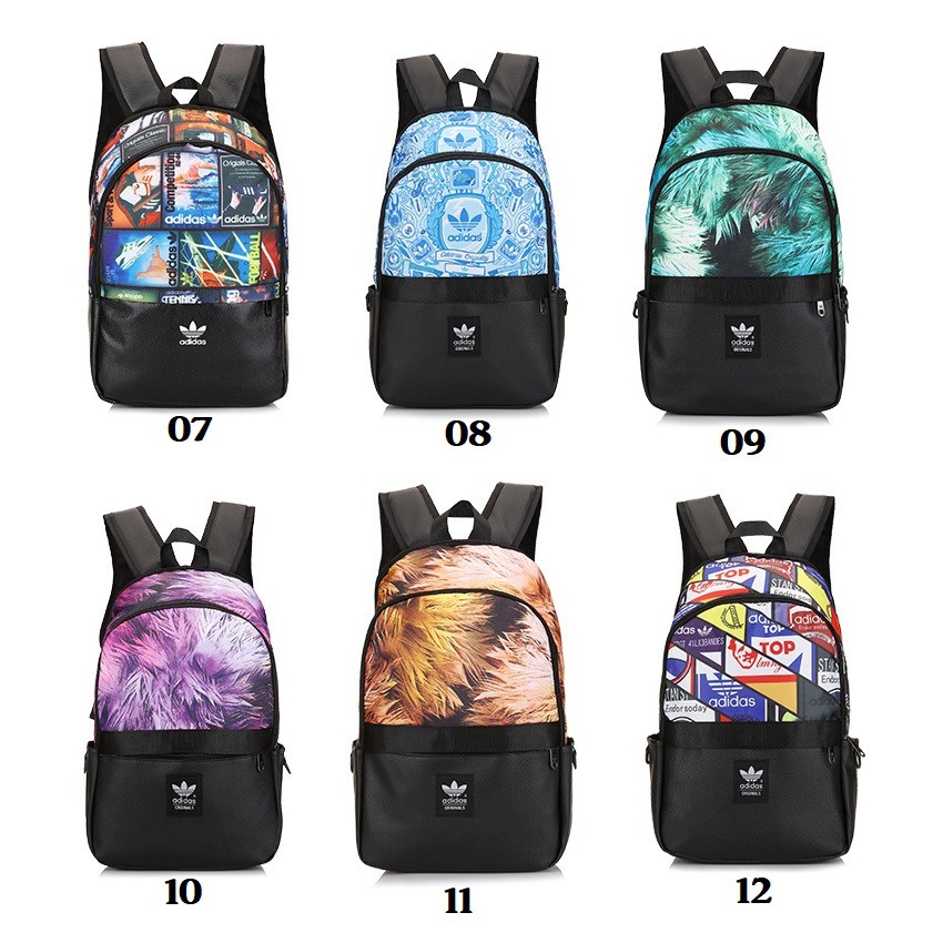 Adidas graphics fashion laptop 2025 travel school backpack bag