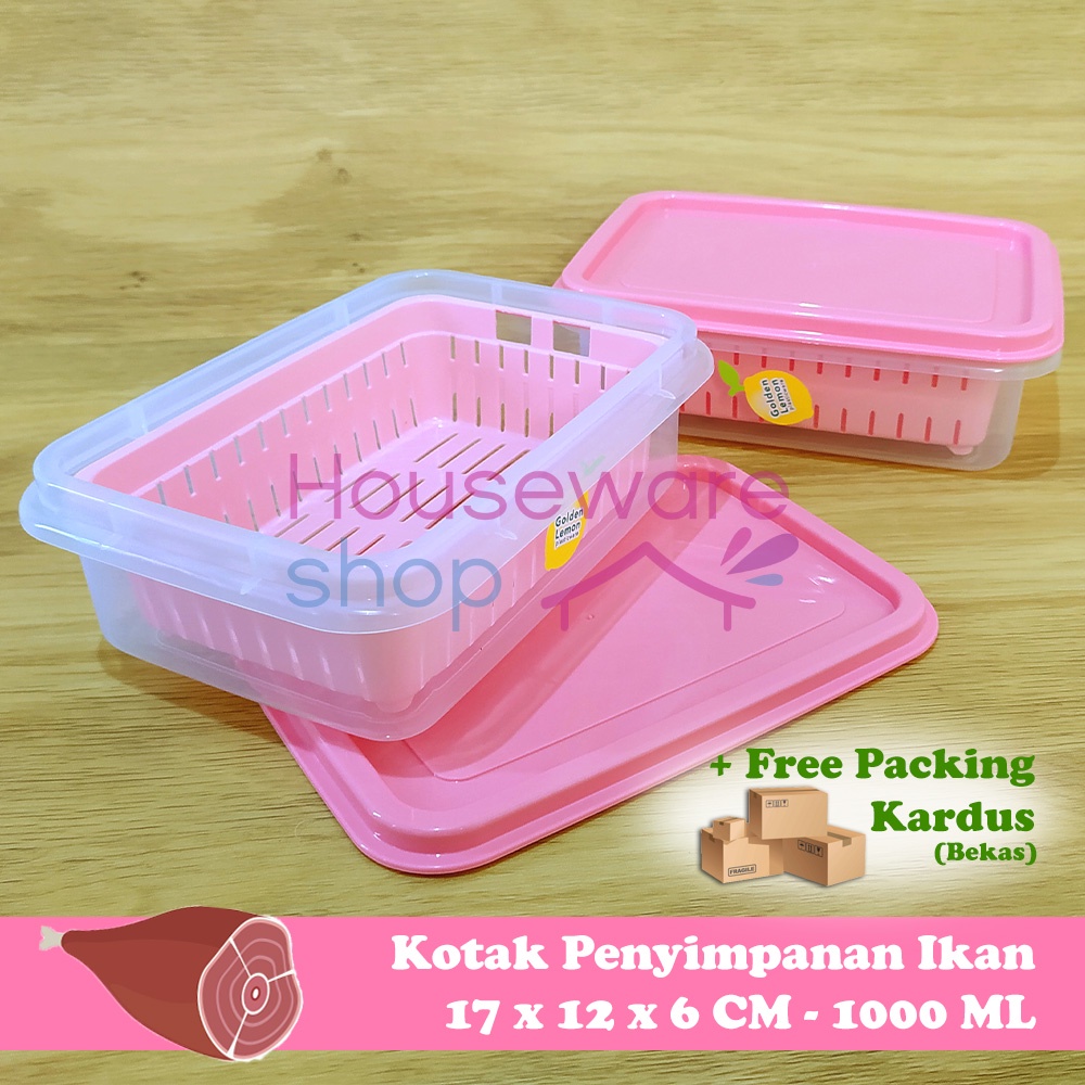 Fish Container with Strainer 2-in-1 Box + Drain Multipurpose Sealware ...