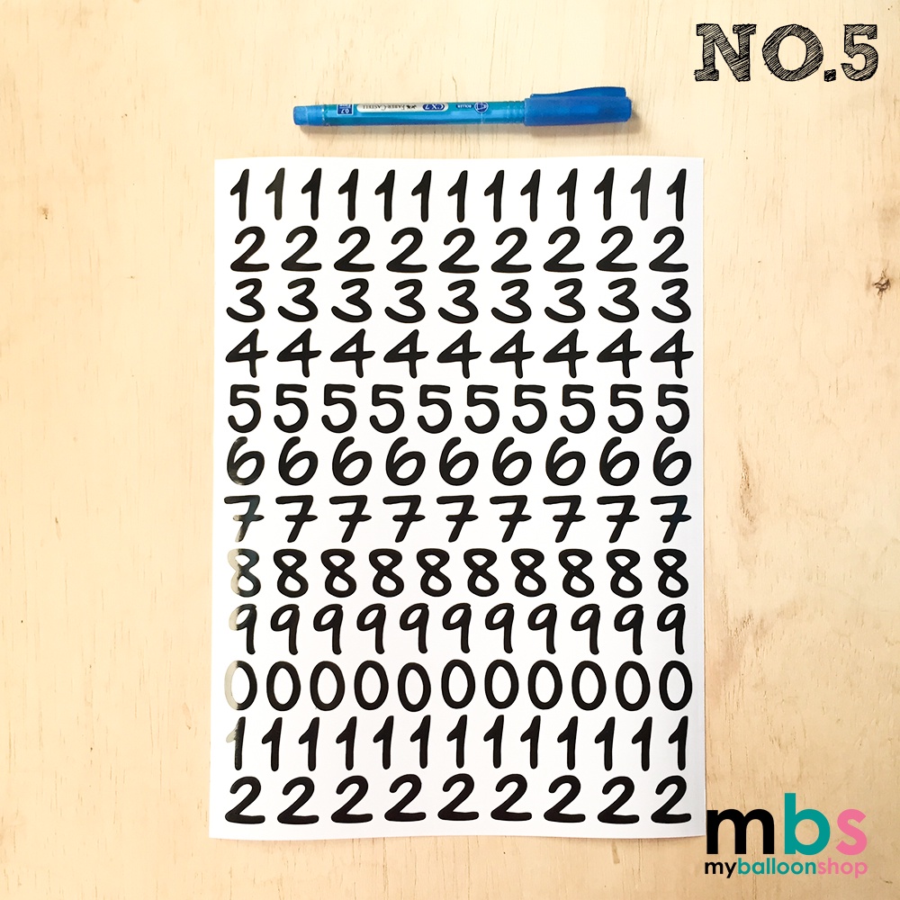 123 Numbers Sticker Bubble Balloons Transparent Sticker | Shopee Malaysia