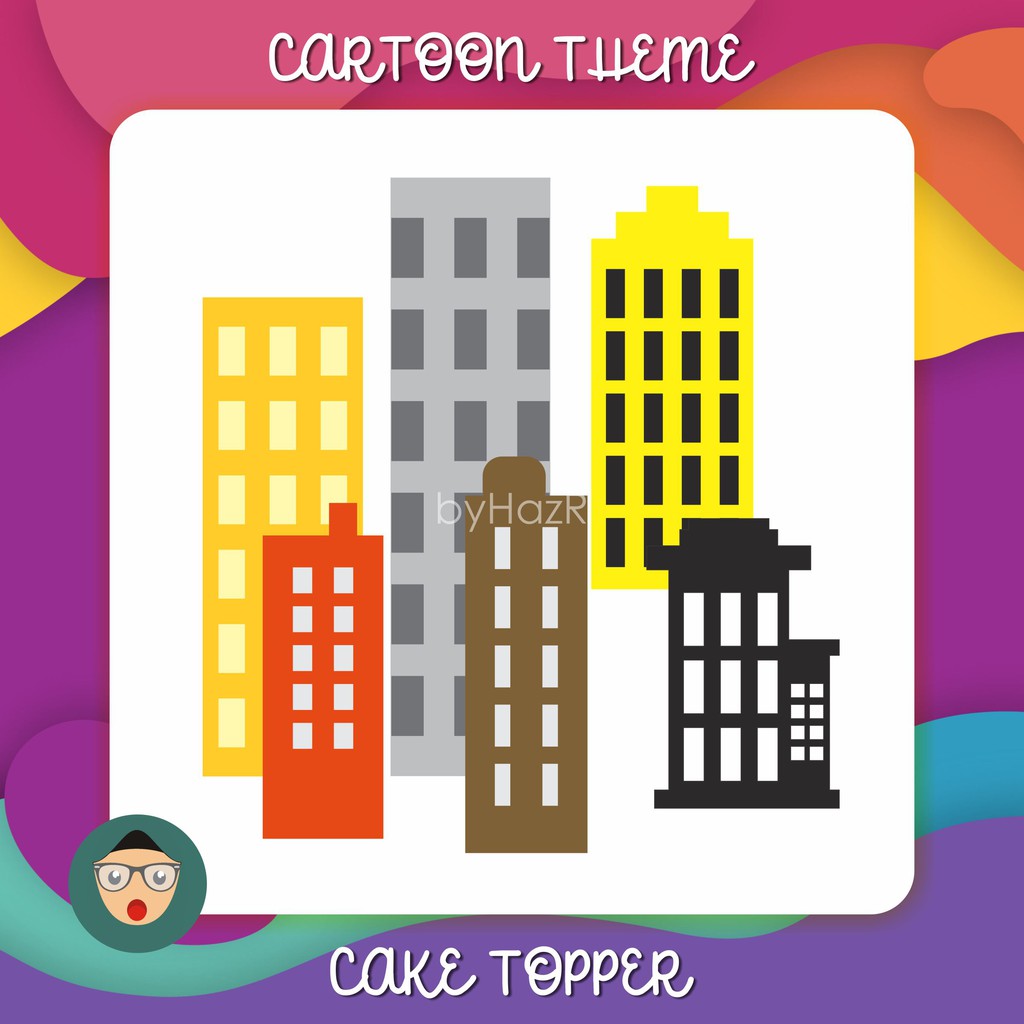 CARTOON CAKE TOPPER FOR BIRTHDAY - BUILDING COMICS | Shopee Malaysia