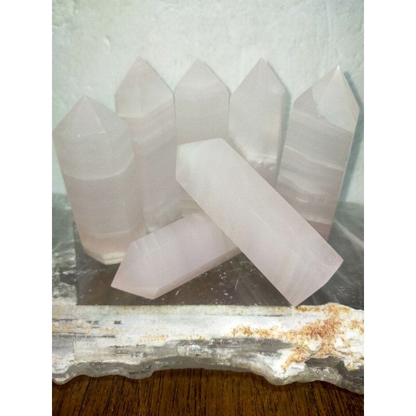 Natural Pink Mangano Calcite Crystal Tower / Point (sold per piece ...