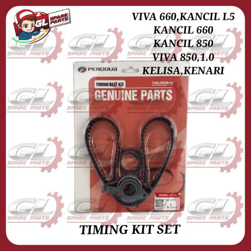 TIMING BELT KIT SET (ORIGINAL) PERODUA KELISA KENARI VIVA 850,1.0