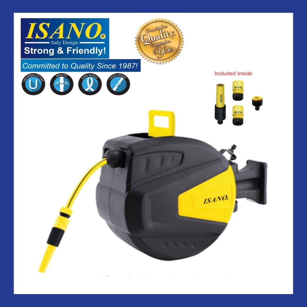 ISANO 5/16'' x 10m Automatic Retractable Hose Reel IHG01 / IHG01 / IHG
