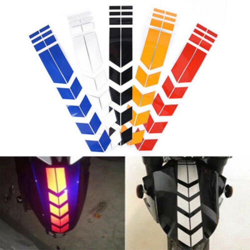 Reflective Motorcycle Stickers Wheel car Decals on fender Waterproof ...