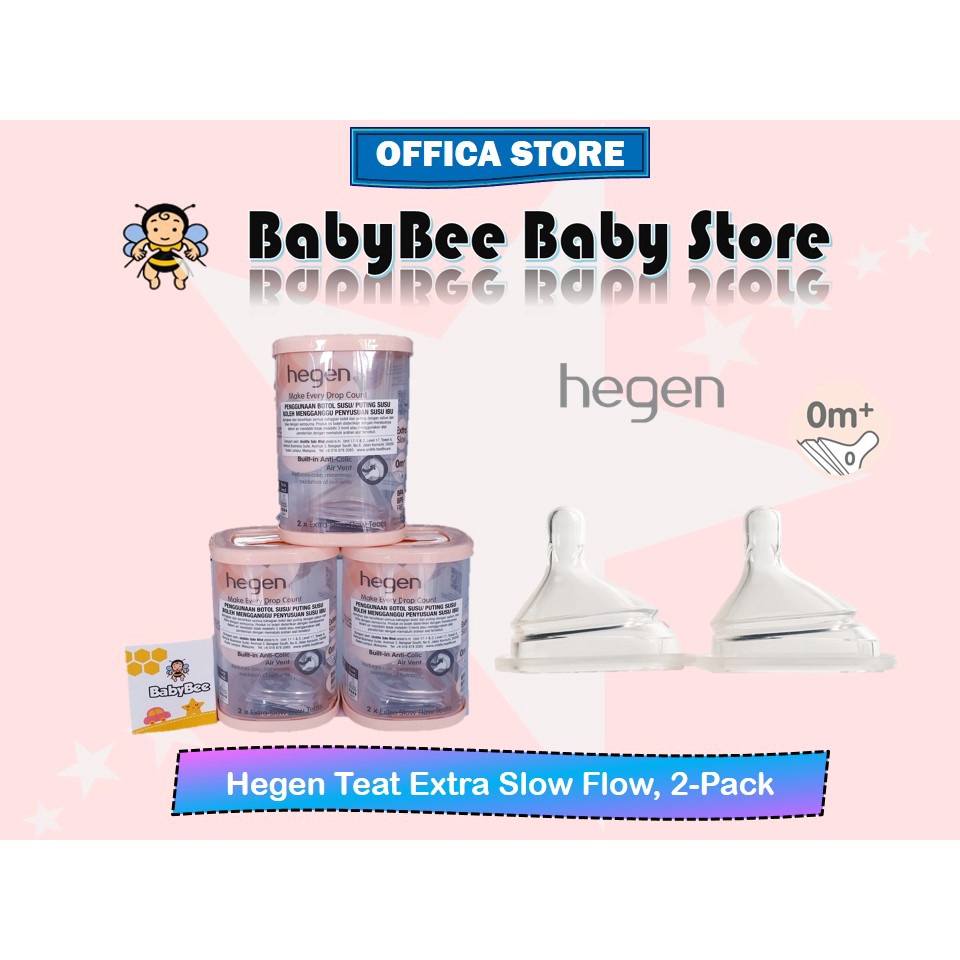 Hegen Teat Extra Slow Flow (2 Pack) | Shopee Malaysia